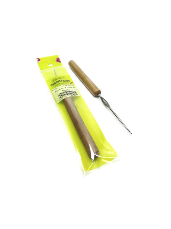 Szydełka stalowe/aluminiowe z bambusową rączką SKC - 17 cm - 5szt./opak.