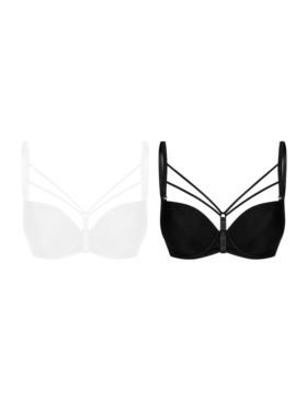 Ramiączka materiałowe ozdobne JULIMEX - Decollete Twin - 10 mm - para/opak.