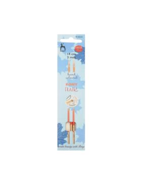 Druty drewniane do łączenia z żyłkami PONY - Flair - 14 cm - para/opak.