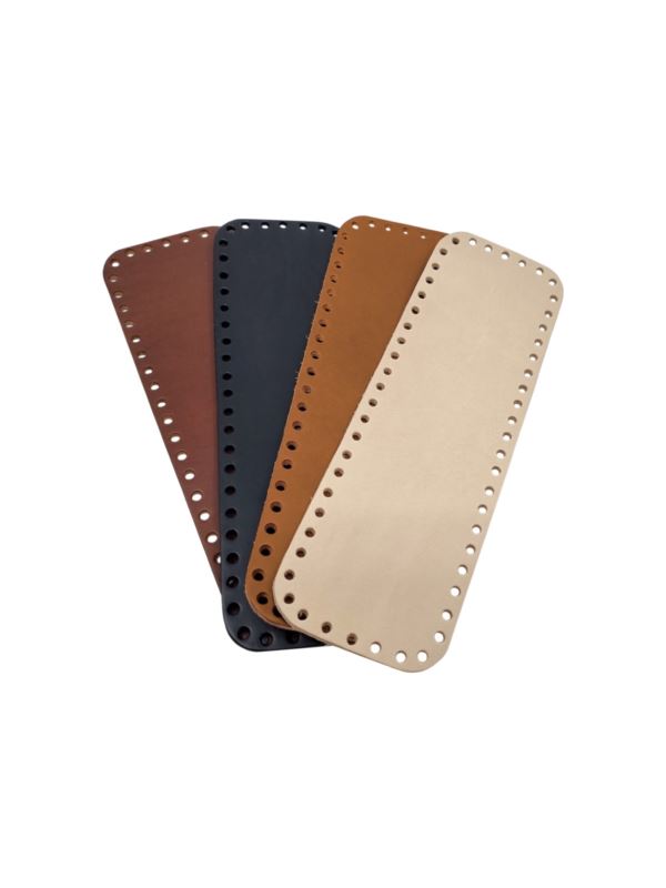 Spód do torby skórzany naturalny - Jucht - 250x80 mm (prostokąt) - DP25-8
