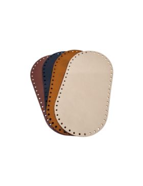 Spód do torby skórzany naturalny - Jucht - 220x120 mm (owal) - DO22-12