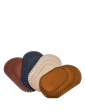 Spód do torby skórzany naturalny - Jucht - 220x120 mm (owal) - DO22-12