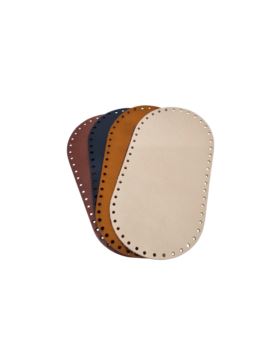 Spód do torby skórzany naturalny - Jucht - 180x100 mm (owal) - DO18-10