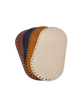 Spód do torby skórzany naturalny - Jucht - 260x140 mm (owal) - DO26-14