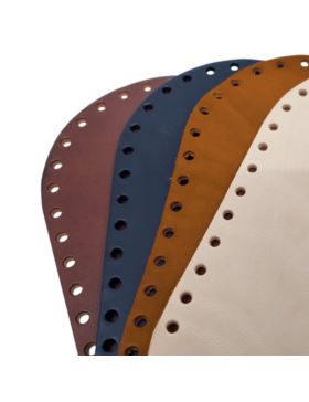 Spód do torby skórzany naturalny - Jucht - 260x140 mm (owal) - DO26-14