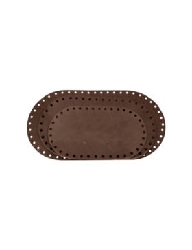Spód do torby skórzany naturalny - Jucht - 260x140 mm (owal) - DO26-14