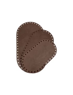 Spód do torby skórzany naturalny - Jucht - 260x140 mm (owal) - DO26-14