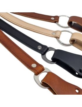 Ucho do toreb skórzane naturalne stębnowane - Jucht - 650 mm - US