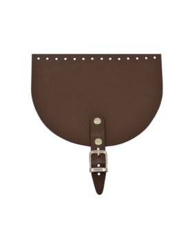 Klapka do toreb skórzana naturalna na magnes (klamra) - Jucht - 200x150 mm - KLAP20X15