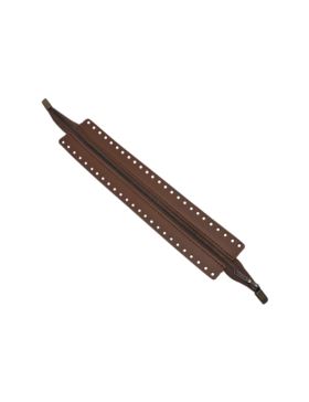 Zamek do toreb skórzany naturalny - Jucht - 40 cm - ZZ30