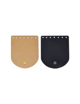Klapka do etui skórzana naturalna na magnes - Jucht - 100x120 mm - KLAP10X12M