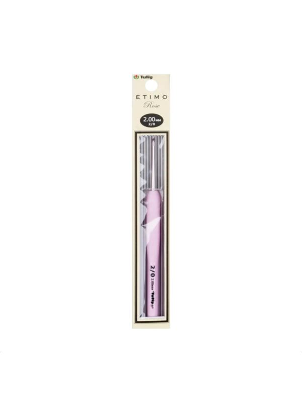 Szydełko aluminiowe z ergonomiczną rączką japońskie TULIP - Etimo Rose