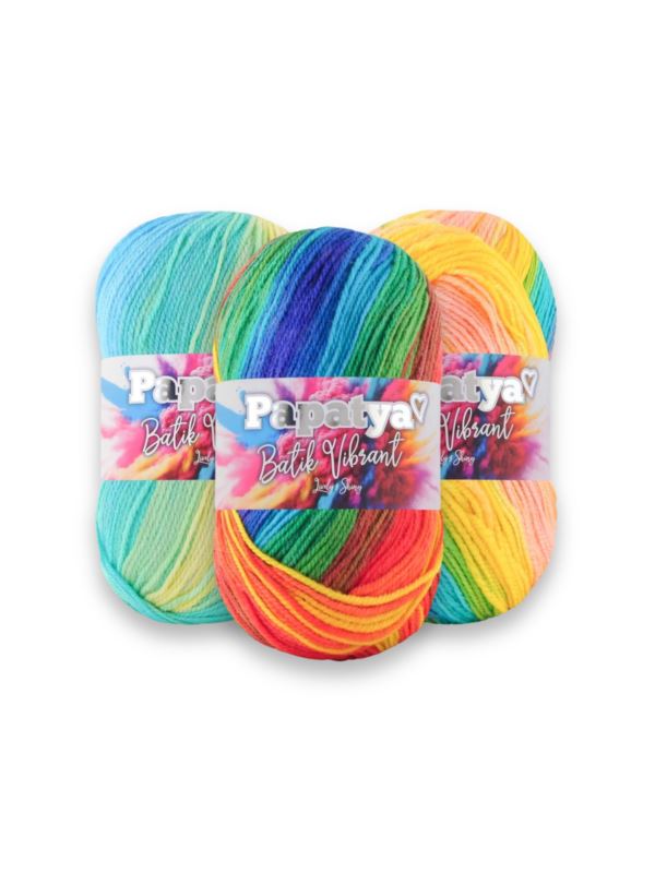 Włóczka - Papatya - Batik Vibrant - 0,5kg/opak.