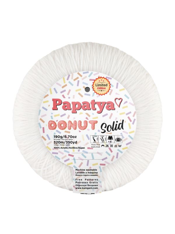 Włóczka - Papatya - Donut Solid - 190g/szt.