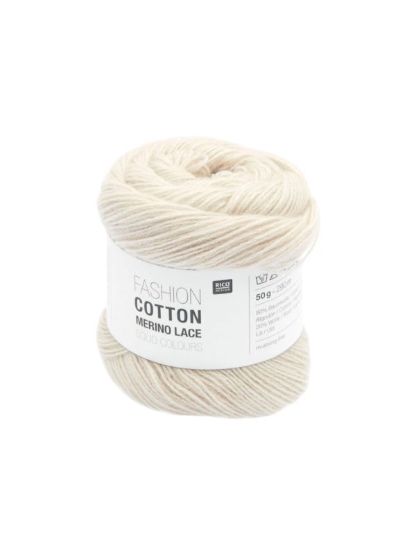 Włóczka - Rico Design - Fashion Cotton Merino Lace Solid Colours - 100g/opak.