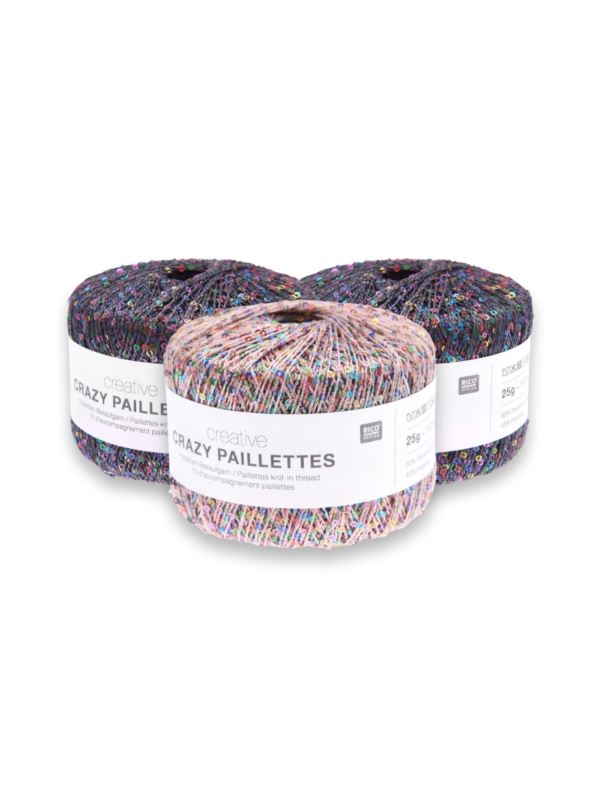 Włóczka cekinowa - Rico Design - Creative Crazy Paillettes - 50g/opak.
