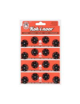 Zatrzaski metalowe KOH-I-NOOR 8 - 20,9 mm - czarne - 16szt./opak.