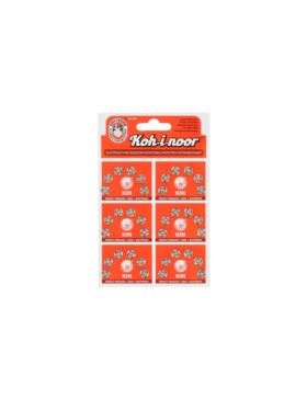 Zatrzaski metalowe KOH-I-NOOR 1 - 8 mm - niklowane - 36szt./opak.