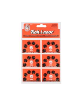 Zatrzaski metalowe KOH-I-NOOR 3 - 10 mm - czarne - 36szt./opak.