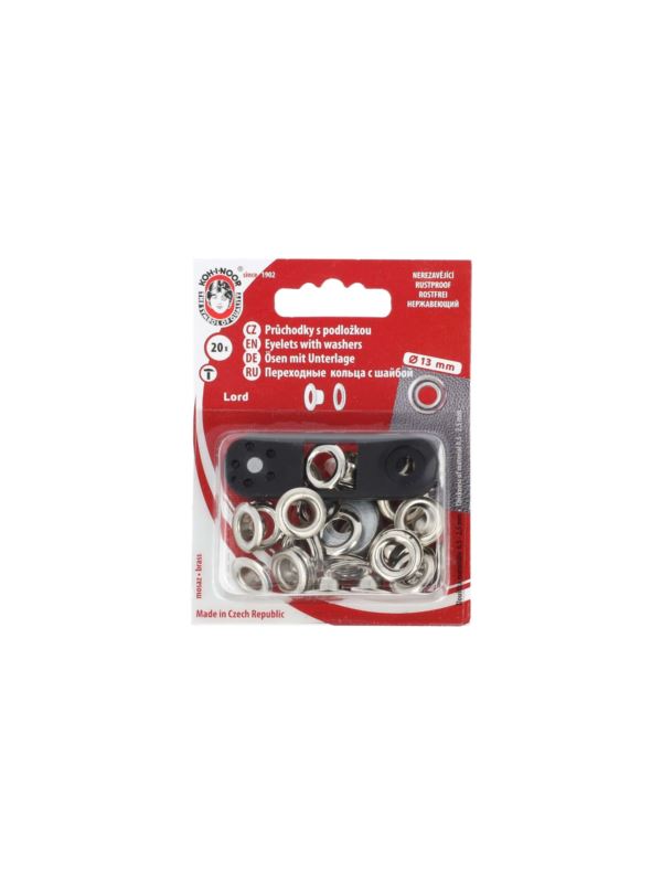 Oczka metalowe KOH-I-NOOR 7 - 13 mm - niklowane - 20szt./opak.