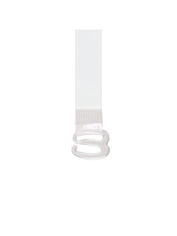 Ramiączka silikonowe z plastikowymi zaczepami JULIMEX - 16 mm - transparentne - RT-09 - 5par/opak.