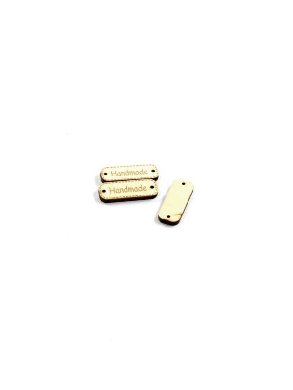 Zawieszki do przyszywania drewniane - 30 mm - prostokąt - Handmade - 20szt./opak.