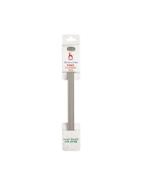Druty do skarpet teflonowe PONY - 20 cm - 5szt./opak.