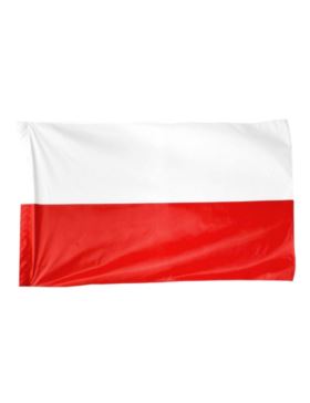 Flaga materiałowa - 120x200 cm - biało/czerwona