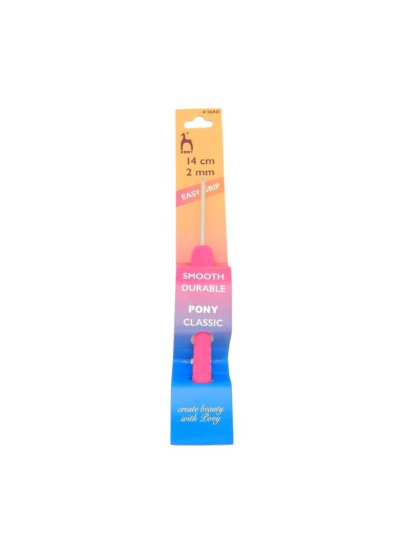 Szydełko teflonowe/plastikowe z ergonomiczną rączką PONY - Easy Grip - 14/15/17 cm