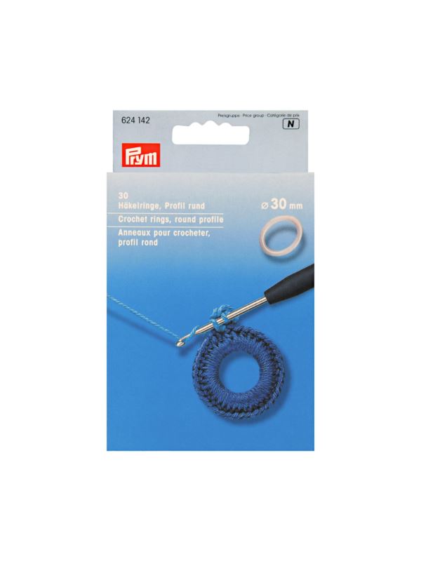 Kółka do obrabiania szydełkiem PRYM - 30 mm - 624142 - 30szt./opak.