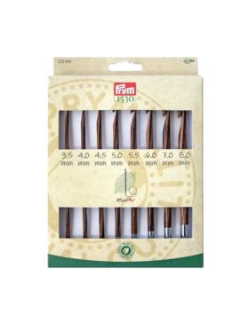 Zestaw naturalnych szydełek tunezyjskich z wymiennymi żyłkami PRYM - KnitPro - 3,50-8,00 mm - 223830