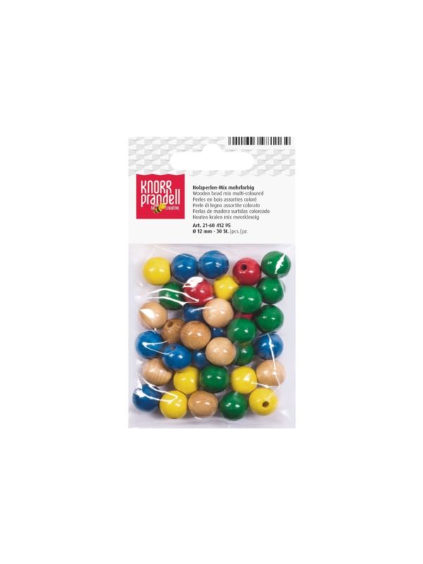 Koraliki drewniane KNORR PRANDELL - 12 mm - mix - 6041295 - 30szt./opak.