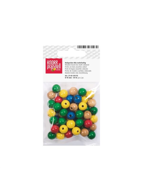 Koraliki drewniane KNORR PRANDELL - 10 mm - mix - 6041095 - 50szt./opak.