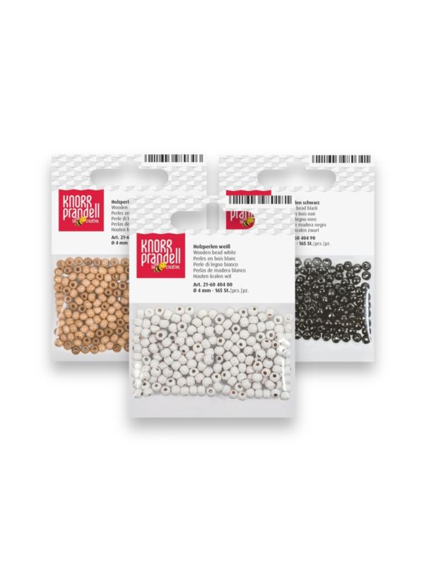 Koraliki drewniane KNORR PRANDELL - 4 mm - 165szt./opak.